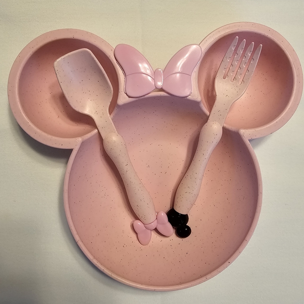 Girls Toddler plate with silverware